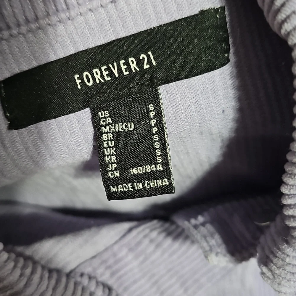 172 Forever 21 Cropped Lavender Corduroy Jacket